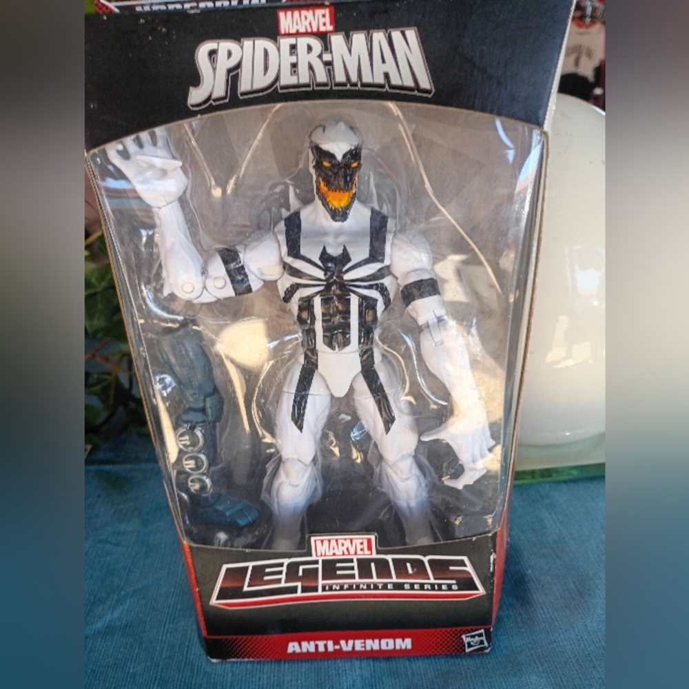Marvel Spider Man Anti-Venom Action Figure In Box with Art in Red, Black